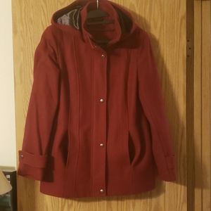 Beautiful Red Pea Coat